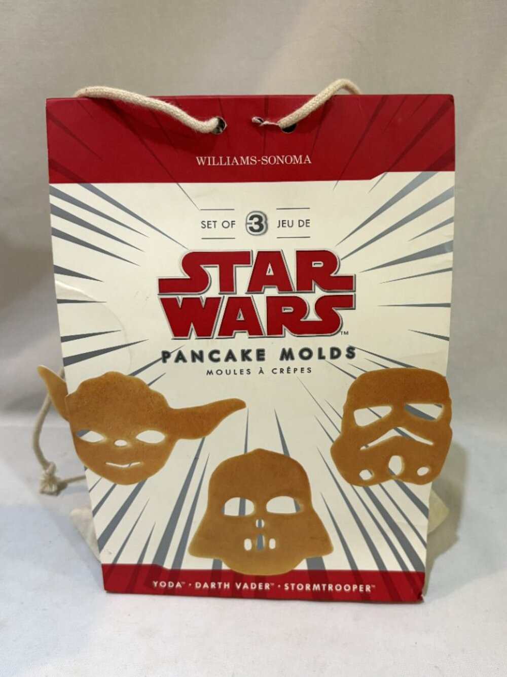 Set 3 Star Wars Pancake Molds Yuda Darth Vader Stormtrooper Williams Sonoma NIB
